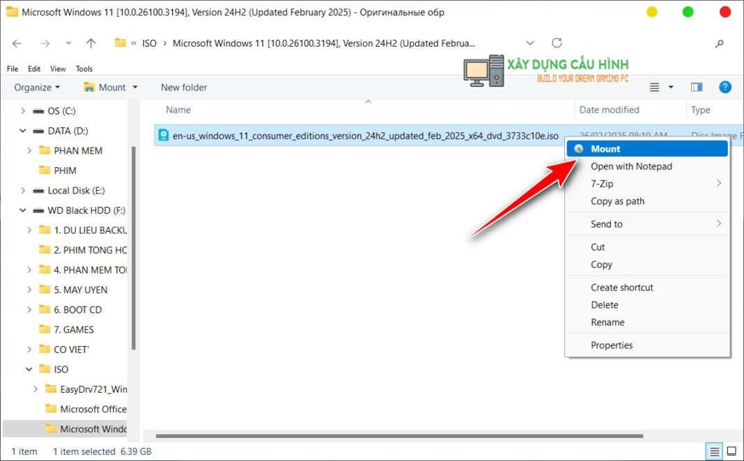 Pr File Win Hướng dẫn cài Win với file ISO trên USB Boot (WinPE) chi tiết